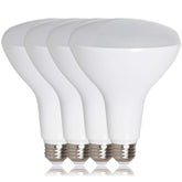Maxxima BR40 LED bulbs pack of four emits warm 2700K soft white light.