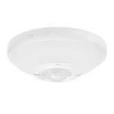 Maxxima ceiling-mount 360° PIR sensor close-up for hands-free lighting control