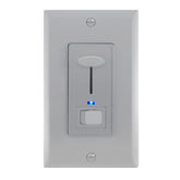 Maxxima dimmer switch showing 3-way slide with blue indicator for off-load visibility