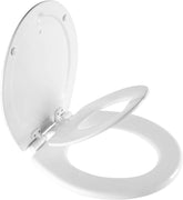 Mayfair NextStep2 built-in potty seat integrated for easy child-to-adult transitions.