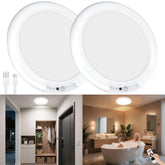 Maylit rechargeable ceiling light front view showing slim wireless design