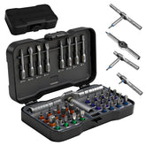MAYMELOTON 42-in-1 magnetic screwdriver set case enables quick storage on the go.