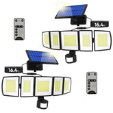 MDCMDCM solar motion lights outdoor with 16.4ft cable brighten entryways at night