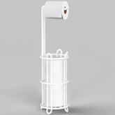Meangood toilet paper holder stand, front view, four-roll capacity for emergencies.