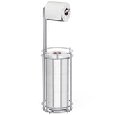 Meangood toilet paper holder stand, side view, showing easy reach and compact footprint.