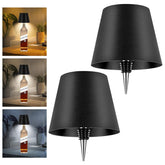 Mebaraul two-pack bottle lamps on a dining table, cordless and versatile.