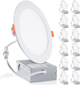 Meccein 6-inch LED downlight with junction box for safe, easy installation.