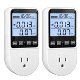 Mecheer watt meter plug front view shows compact energy monitor for outlets