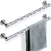 Meetart crushed diamond glass towel bar 2-pack adds modern bathroom shimmer