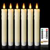Meigic 7-inch flameless taper candle with safe, authentic ambiance.