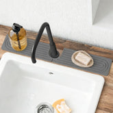 Meiliweser stone faucet mat around the counter offers quick-dry protection around the faucet.