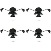 Meiqils LED garage light with three adjustable panels for customizable coverage.