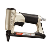 Meite MT7116 pneumatic stapler side view highlighting compact design for upholstery work