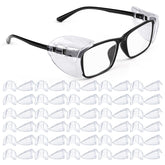 Melasa side shields clip onto prescription glasses for enhanced peripheral protection.