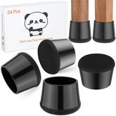 Meldel chair leg protectors with 360° wrap bottom protect hardwood floors and reduce noise