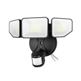 Meloght outdoor flood light front view for enhanced perimeter visibility.