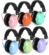 MelonArt Kids Ear Protection earmuffs six-pack, ready for travel and busy events.