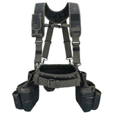 MELOTOUGH camo tool belt front view with accessible pockets for quick gear access