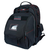 MELOTOUGH welding backpack front view shows rugged design with ample tool storage