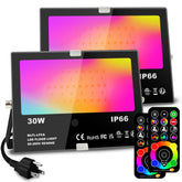 Melpo 30W LED flood light for exterior installation with bright driveway illumination