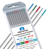 MELTSTAR mixed TIG electrodes set for versatile welding tasks in workshops.