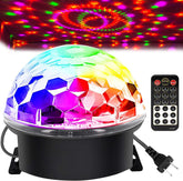 Memzuoix disco ball DJ strobe light on table creating vibrant party ambience.