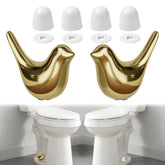 MENNTY ceramic bird toilet cap set photographed for bathroom decor and bolt coverage