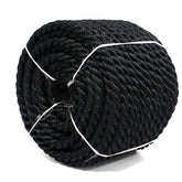 MERIANE black twisted polyethylene rope half-inch 100ft for versatile outdoor use.