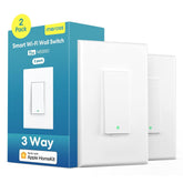 Meross 3 Way Smart Switch installed for reliable 2.4 GHz control.