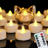 Merrynights remote candles pack 12 deliver extended, hassle-free ambiance.