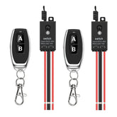 Meskliu 12V remote control switch front view shows compact design for tight spaces.