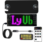 Meskliu flexible 7x3 car LED sign with Bluetooth app control for quick updates.