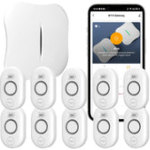 METAK gateway with WD61 sensors showing real-time alerts setup in app
