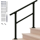 Metty Metal handrail for outdoor steps (3-step) provides stable support.