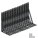 MHMYDZ 16-pack shelf brackets wall-mounted for strong, reliable shelf support.
