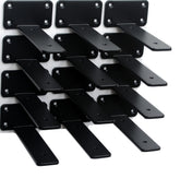 MHMYDZ 6-inch black hidden L bracket closeup showing rugged steel construction.