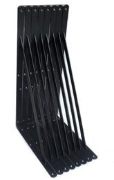 MHMYDZ 8 pack brackets closeup showing sturdy steel construction for heavy shelves