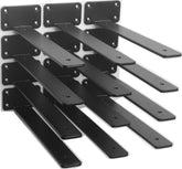 MHMYDZ hidden L-bracket in matte black for sturdy floating shelves.