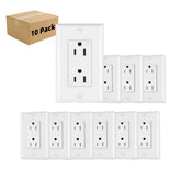 Micmi decorator outlet faceplate close-up showing durable white finish for a seamless wall look.