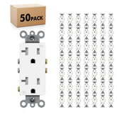 Micmi decorator receptacle front white for a clean, tamper-ready look.