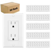 Micmi decorator receptacle 15A 125V ready for universal installation