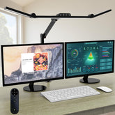 Micomlan desk lamp with clamp showing stable mounting for versatile desk setups.