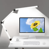 Micomlan LED desk lamp with clamp showing sturdy attachment for secure desk setup