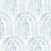 Micpolo peel-and-stick wallpaper with blue white boho arch pattern for quick room refresh