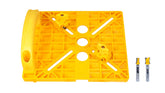 MICROJIG MatchFit Grid Router Guide base mounted on panel for precise grooves.