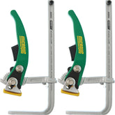 MicroJig MatchFit ratchet clamp securing a workpiece with precise alignment.