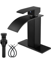 Midanya bathroom faucet with waterfall spout provides elegant, steady flow