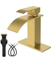 Midanya bathroom faucet with waterfall spout for smooth, splash-free mornings