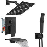 Midanya rainfall head 8in delivers wide coverage for a spa-like shower