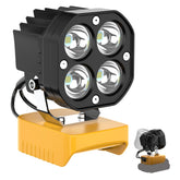 Mightrench 6000LM work light tilted for versatile directing illumination.